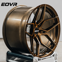 Jantes de voiture EVOR forgées monobloc en bronze brossé, alliage personnalisé pour BMW SF90 Audi 5x120 5x130 5x114.3 concaves 19 20 21 22 pouces