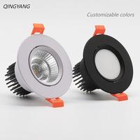 Spot encastré LED tricolore en aluminium de haute qualité, vente en gros d'usine, 3W 30W, plafonnier moderne pour salon et hôtel