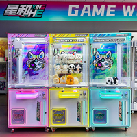 Machines de grue à griffes commerciales en anglais, personnalisées en usine, à monnayeur, pour centre de jeux, vente en gros, best-seller de Naughty Dog