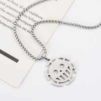 Collier en acier inoxydable de haute qualité, nouveau design, anime Trafalgar D. Water Law Luffy, artisanat métallique