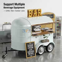 Remorque de bar mobile personnalisée, remorque de bar vintage de type remorque à chevaux pour événements en plein air, mariages et services de traiteur