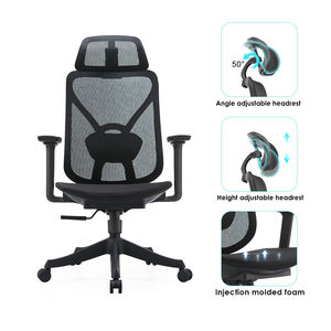 Reposabrazos 3D de China, Gerente de Diseño, soporte Lumbar, escritorio de malla giratoria, trabajo al por mayor, Jefe, respaldo alto, silla de oficina moderna - Product Image 2