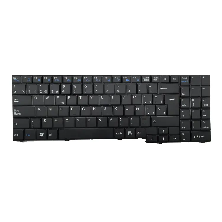 नई Clevo के लिए ईसीएस MB50 स्पेनिश लैपटॉप कीबोर्ड काले