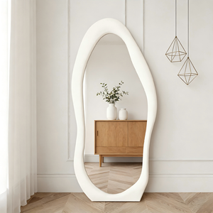 กระจกกรอบผ้าสักหลาดทรงพิเศษ ปรับแต่งโลโก้ได้ - Product Image 3