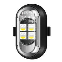 Lumière d'avion télécommandée sans fil, lumière stroboscopique pour voiture, lumière de navigation LED colorée, rechargeable par USB, étanche