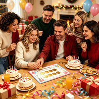 Kit de jeu de fête à gratter pour anniversaire, cartes de jeu surprise personnalisables, ensemble cadeau d'activités d'anniversaire pour les réunions de famille et d'amis
