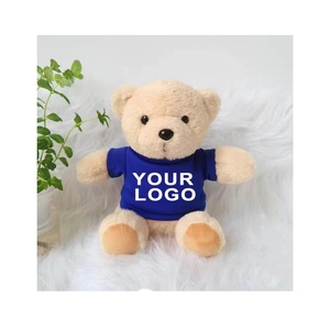 会社プロモーションギフト卒業クマかわいいぬいぐるみぬいぐるみカスタムロゴ昇華テディベアシャツ付き - Product Image 1