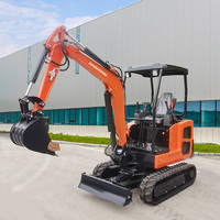 Mini-excavatrice hydraulique de 2 tonnes, compacte, diesel, pour travaux d'aménagement paysager et de construction