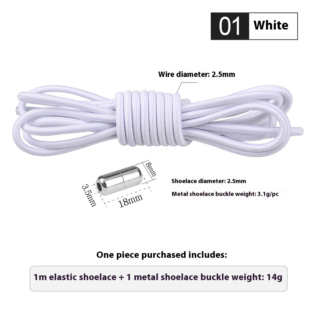 27 New Style Elastic Shoelaces for Adults Special Colors Black White Red Green Made of Durable Polyester-for Men and Women