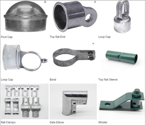 Accesorios para Malla de Acero para Cercas: Tapas para Postes, Tapas de Bucle, Abrazaderas para Extremos de Rieles, Codos para Portones, Enrolladores para Ganadería, Resistentes a la Intemperie - Product Image 1