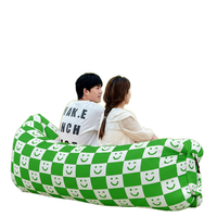 Canapé gonflable Da Niu à motif damier pour la plage, le camping, les pique-niques et les voyages
