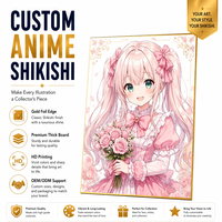 Carte Shikishi en feuille d'or OEM ODM, Planche d'art à caractères imprimés en feuille d'or pour la vente en gros