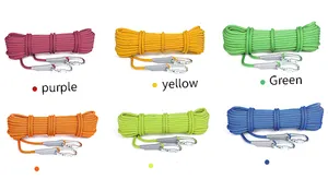 Fábrica de tamaño personalizado hecho por Dupond material de poliéster estática escalada de cuerda para la seguridad de uso