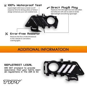 TYPY for BMW 3 Series F30/F31/F35 M-Package Front Bumper Grille Fog Lamp Cover Frame Fog <b>Lights</b> Cover Car <b>Accessories</b> 2013-2019 - Product Image 2
