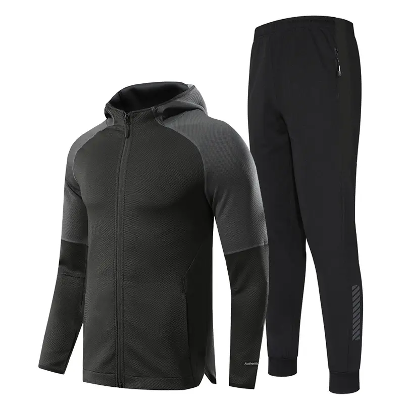 Running Set Men Long Sleeve Jacket Sweatpants Sportswear Fitness Jacket Pants Gym Sports Suit Male Basketball Team Tracksuit