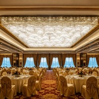 Lampu Kristal Persegi Panjang Awan Keberuntungan Kustom untuk Lobi Hotel, Pusat Penjualan Besar, Aula Villa, Lampu Plafon