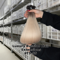 Yuanzhen Vente en Gros Extensions de Cheveux Russes 100% Naturels Lisses de Haute Qualité Cheveux Humains V-Tip Vierges