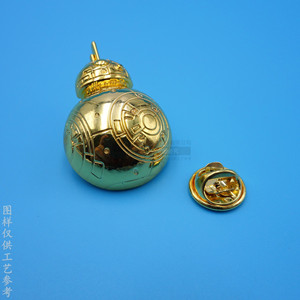 Broche de Robot de Star Wars, Aleación de Zinc Dorada, Forma de Dibujo Animado, Hebilla de Mariposa, Pin de Moda, Regalo Unisex - Product Image 1