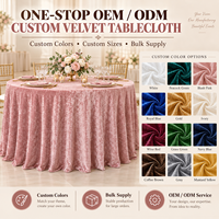 Nappe ronde de 132 pouces en velours épais à motif givré, couleur blush, pour mariages et banquets – Vente en gros pour hôtels