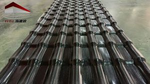 Tôles de toiture ondulées en résine synthétique <span class=keywords><strong>PVC</strong></span> renforcée, design traditionnel, ignifuges, résistantes à la chaleur, anti-UV - Product Image 5