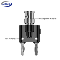 Connecteur Répartiteur Coaxial JZDZ BNC Mâle vers Double Prise Banane Mâle, Adaptateur BNC Banane pour Antennes Radio HF