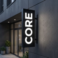 Panneau publicitaire LED magnétique intérieur/extérieur ultra-mince avec cadre en cristal pour boutique, réception ou affiche murale