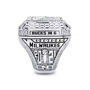 2021 Milwaukee Bucks Championship Ring Official High Geometry Boda y Aniversario de Compromiso para Hombres - Product Image 4