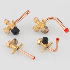 Van dịch vụ điều hòa không khí Van chặn khuỷu thẳng bằng đồng thau Phụ tùng làm lạnh Van chặn ống đồng - Product Image 5