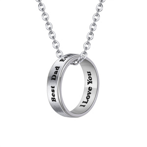 Collana con Ciondolo a Catena in Acciaio Inossidabile Placcato Oro di Alta Qualità per Anniversario Femminile - Product Image 1