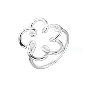 Anillo de diseño floral de plata de ley para mujer, joyería de moda para el dedo índice, regalo - Product Image 5