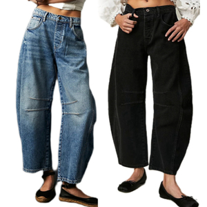 <span class=keywords><strong>Pantaloni</strong></span> Jeans di Ultimo Design Chanel a Gamba Larga, Vita Media e Caviglia a Barile da <span class=keywords><strong>Donna</strong></span>, Jeans Boyfriend Vintage Larghi 2025 - Product Image 2