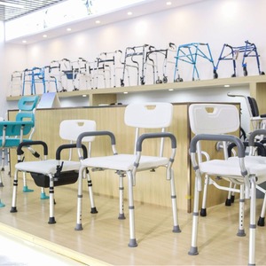 Commode Chair <b>With</b> <b>Wheels</b> Aluminum Alloy Portable Toilet For Elderly Shower Chair - Product Image 4