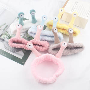 <strong>Snail</strong> Hair Bands <strong>Makeup</strong> <strong>Headbands</strong> Women Coral Fleece Elastic <strong>Headband</strong> Creative Hair Accessories for Washing Face Shower Sports - Product Image 1