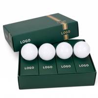 Boîte Cadeau Bleu Marine pour Balles de Golf avec Fenêtre de Présentation, Lot de 4, Impression de Logo Personnalisé, Emballage en Gros