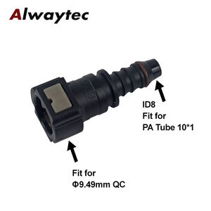 Conector Rápido Hembra SAE 9.49mm-ID6-14mm para Sistema <span class=keywords><strong>de</strong></span> Línea <span class=keywords><strong>de</strong></span> Agua <span class=keywords><strong>de</strong></span> Urea <span class=keywords><strong>de</strong></span> Combustible <span class=keywords><strong>de</strong></span> Automóvil, Accesorios <span class=keywords><strong>de</strong></span> Manguera <span class=keywords><strong>de</strong></span> Goma para Tubería <span class=keywords><strong>de</strong></span> Nailon - Product Image 2