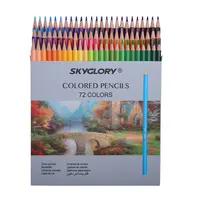 الطبيعية خشبية 72 ألوان القائم على النفط الملونة قلم رصاص السداسي مجموعة أقلام رصاص ملونة مع صندوق ورقي 72 مجموعة أقلام رصاص ملونة s
