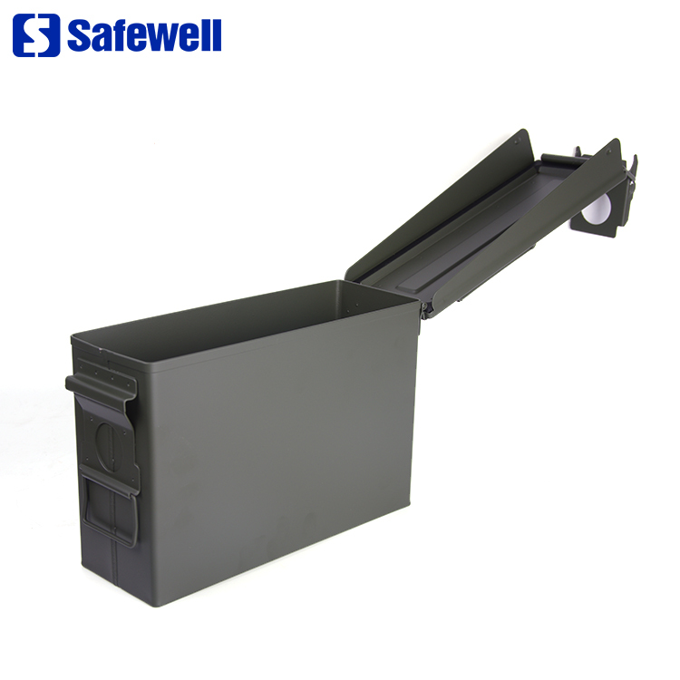 Safewell 30 Cal 4,5 L de Metal pequeña bala de acero munición caja de herramientas puede para seguro de las armas
