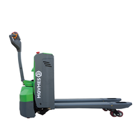 Chariot à palettes électrique portable MOVMES avec capacité de 1800 kg, batterie lithium-ion, pneus pleins