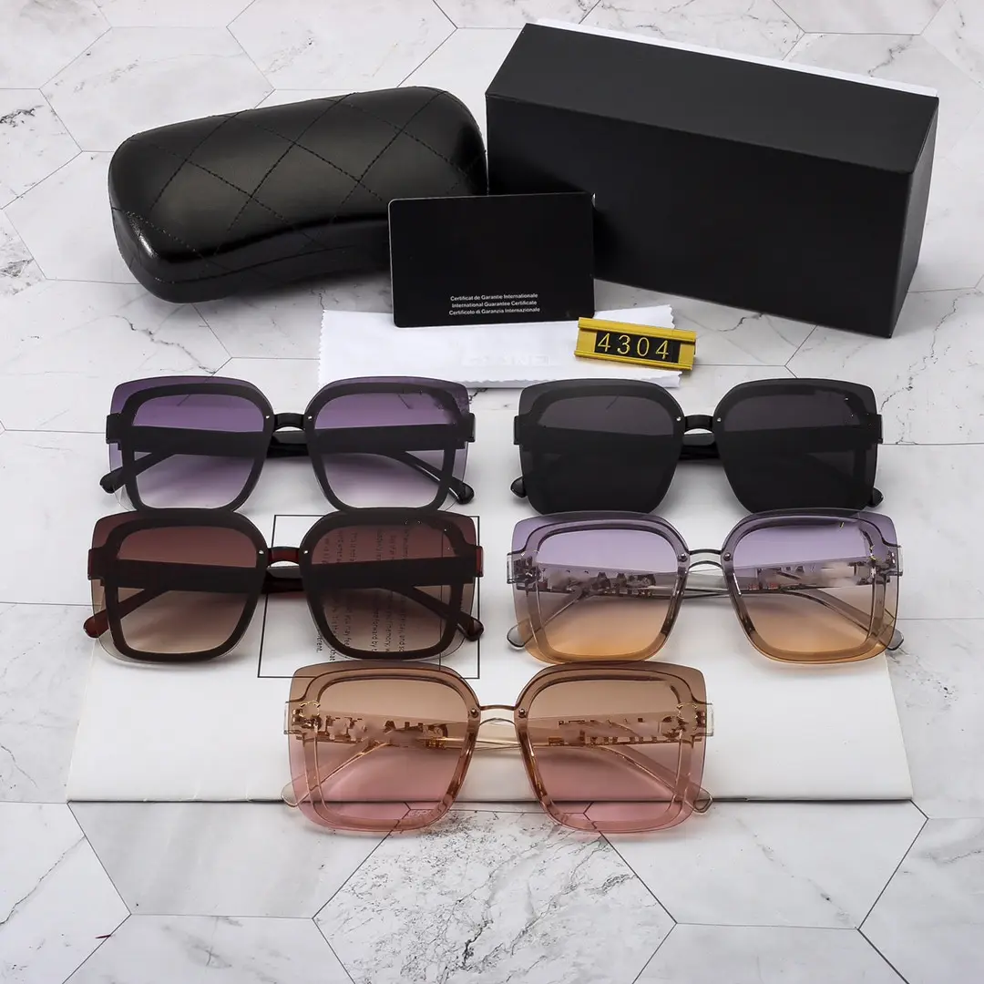 2022 High Quality Luxury Letter Sunglasses Famous Brands Square Gradient Sun Shades Glasses For Women