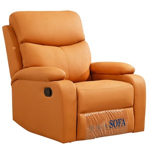 Sillón de Lujo para Sala de Estar, <span class=keywords><strong>Reclinable</strong></span> Manual, Sillón Individual de Cuero con Masaje, Sillón <span class=keywords><strong>Reclinable</strong></span> de una Plaza - Product Image 1
