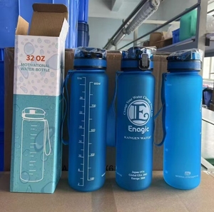 Bouteilles d'eau personnalisées sans BPA en Tritan de 1 litre (32 oz), résistantes aux chutes, sans résidus chimiques, bouteille d'eau Kangen - Product Image 3