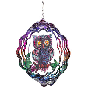 Colgante de metal con forma de búho, adorno colgante 3D para decoración de jardín al aire libre, decoración para el hogar y el patio - Product Image 5