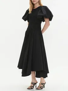 TWOTWINSTYLE-robes longues irrégulières tissées à <span class=keywords><strong>manches</strong></span> <span class=keywords><strong>courtes</strong></span> pour femmes - Product Image 3