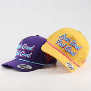 Mới thiết kế thời trang 5 Bảng điều chỉnh laser cắt lỗ đục cong vành CHA Cap, nhanh chóng khô 3D thêu không thấm nước Mũ bóng chày - Product Image 2