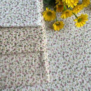 弹力氨纶针尖罗纹针织面料定制印花100% 棉针尖针织面料 - Product Image 1