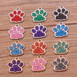 Colgante de Aleación con Forma de Garra de Animal (Perro, Oso, Gato) en Oro KC Blanco, 6 Colores, 16x17mm, para Niños - Product Image 1