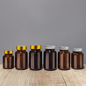 Envases Vacíos de Plástico Ámbar de 250 ml para Cápsulas, Botellas para Suplementos de Salud, con Tapa Serigrafiada - Product Image 2