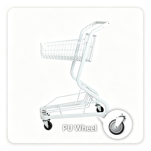 340L Large Supermarket Shopping <b>Cart</b> Heavy Duty Wire Trolley Silent <b>Wheels</b> High Load Capacity Retail Store Use Use Set Kit - Product Image 1