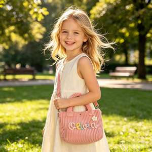 Personalized Cute <b>Corduroy</b> Crossbody <b>Bag</b>, Women Travel <b>Tote</b>, Custom Embroidered Handbag, Birthday Gift, Mini Shoulder <b>Bag</b> - Product Image 4