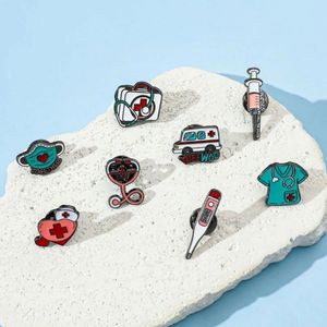 Fabrika doğrudan emaye Pin sevimli broş yaka rozeti karikatür takı hediye hemşireler/doktorlar için yüksek kalite toptan Metal yaka iğnesi - Product Image 3